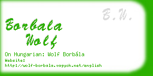 borbala wolf business card