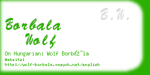 borbala wolf business card